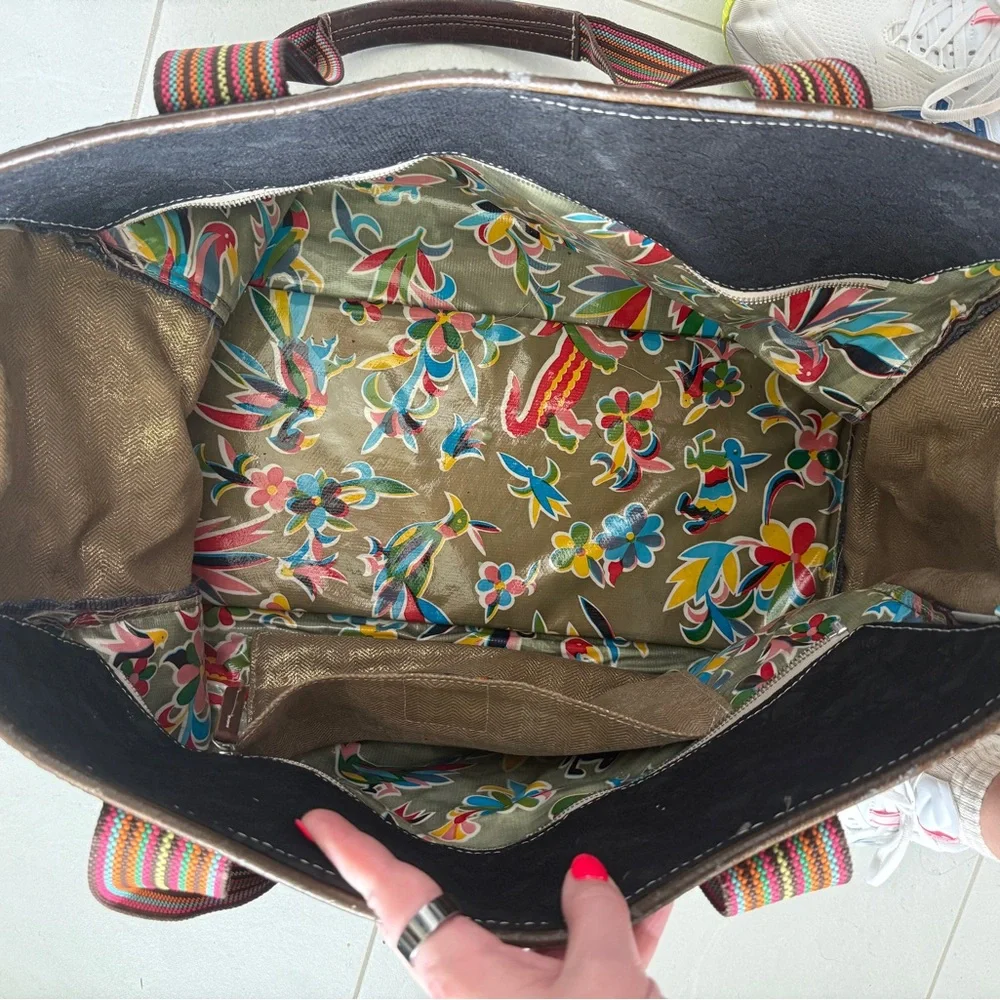 Consuela Tote Bag with Striped Handles - Picture 9 of 11
